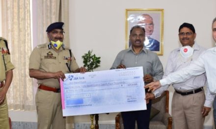 JK Police donates Rs 9.47 Cr towards COVID-19 mitigation efforts