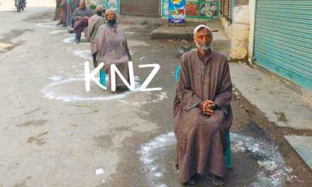 Social distancing norms followed at JK Bank branch in Lar Ganderbal