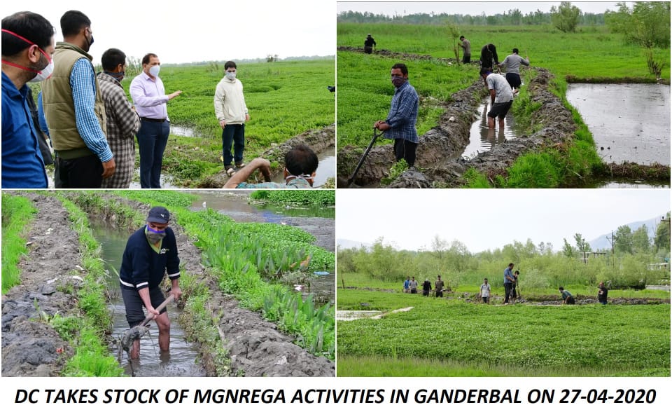 MGNREGA Activities Resumed in G’bal, DC Takes Stock of Works in District