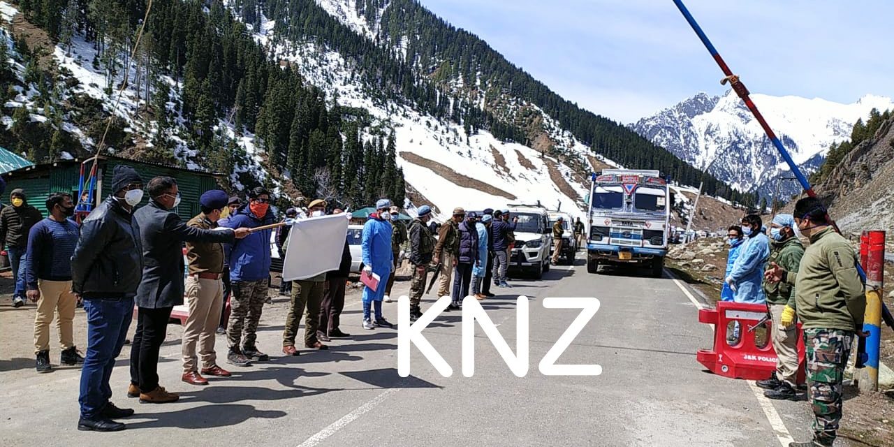 Srinagar leh highway thrown open for traffic carrying essential supplies Only