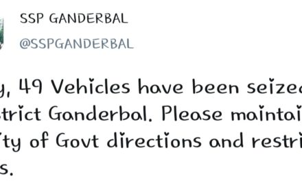 49 vehicles seized and 4 vehicles were Challened in Ganderbal