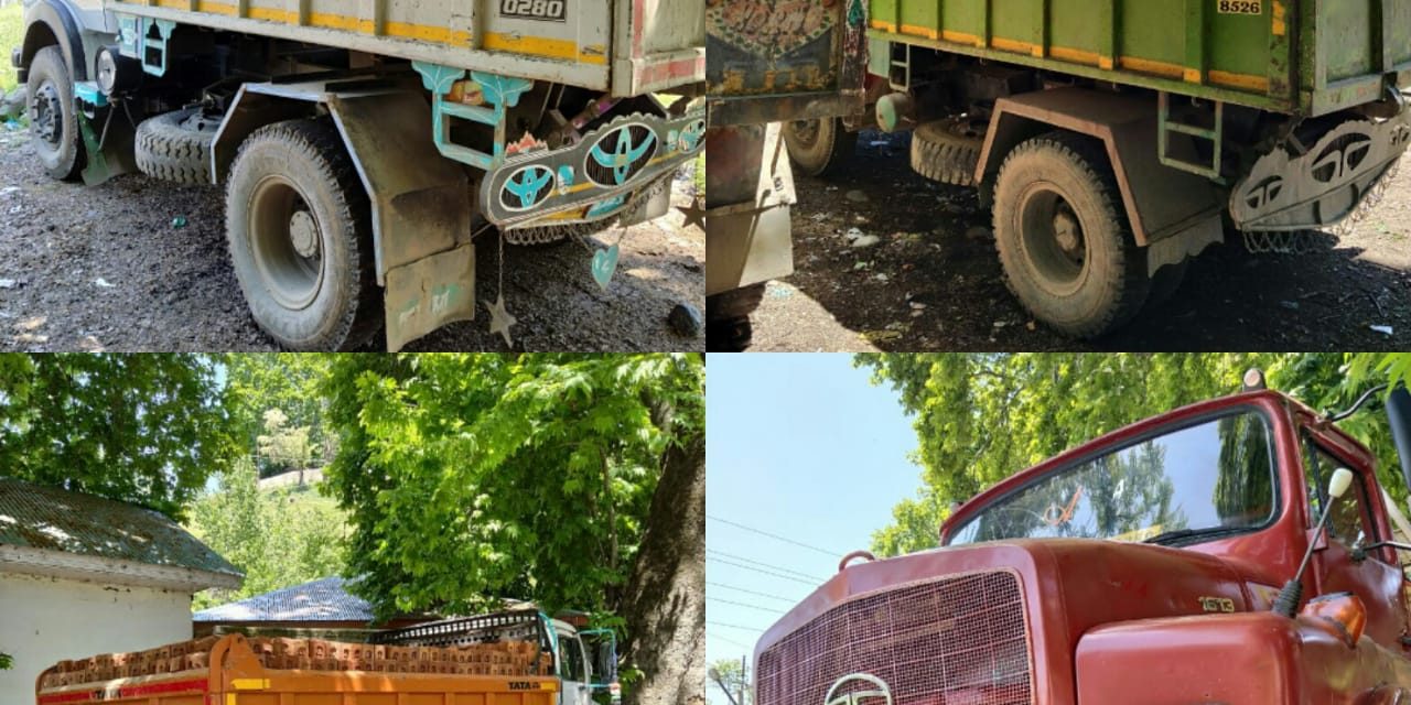 Ganderbal police arrested Seven Commercial Drivers and also 12 Loaded Tippers seized