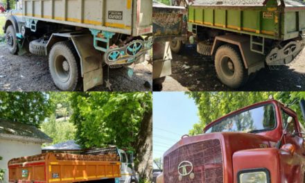 Ganderbal police arrested Seven Commercial Drivers and also 12 Loaded Tippers seized
