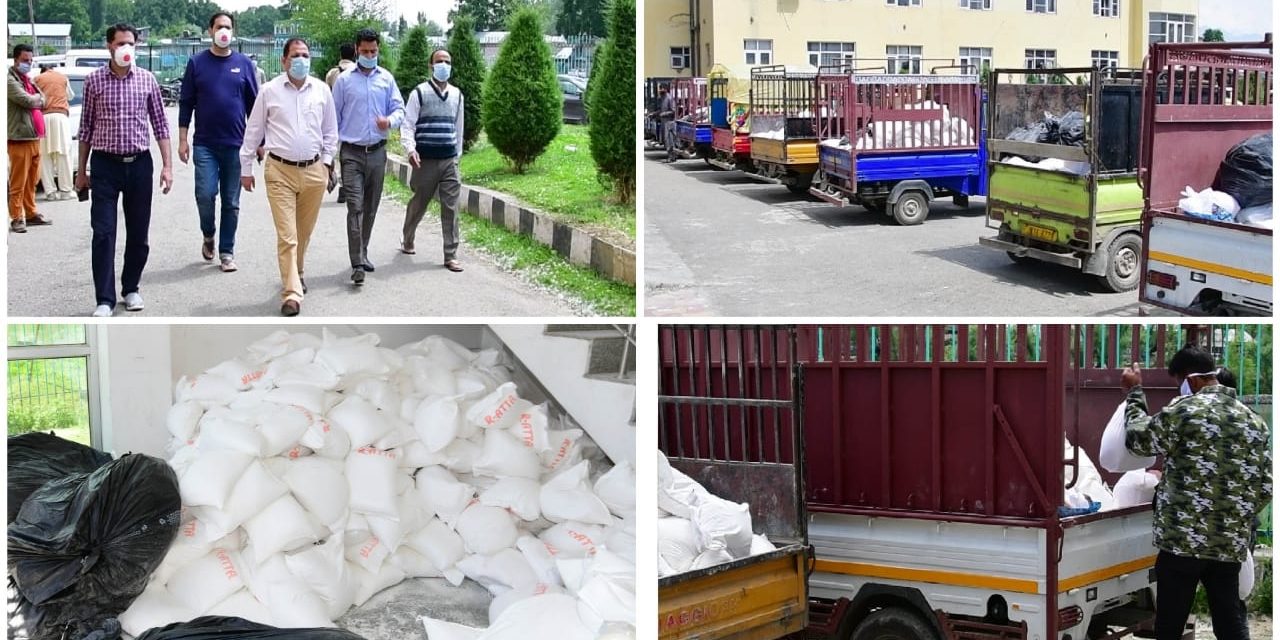 Covid-19:Ganderbal administration continues its efforts to reach out needy; More than 5000 ration kits distributed till now, 1000 distributed today