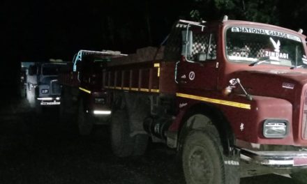 Ganderbal Police seized 07 commercial vehicles and arrested seven tipper drivers
