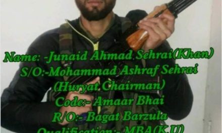 Junaid Sehrai among two militants killed in Srinagar encounter
