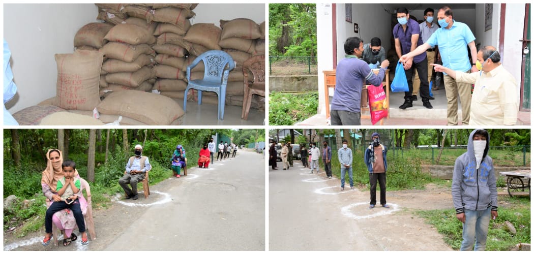 COVID-19:Free ration distribution continues in Ganderbal among beneficiaries under ANBA
