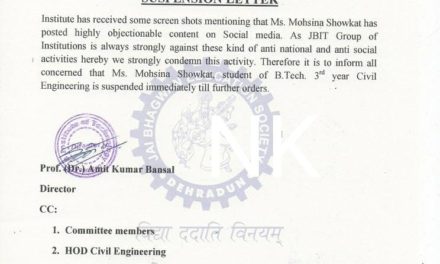 Dehradun College Suspends Kashmiri Girl Student Over Social Media Post