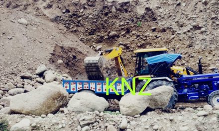 Amid COVID-19 lockdown, the R&B department has resumed construction work on road from wayil to upper-wayil