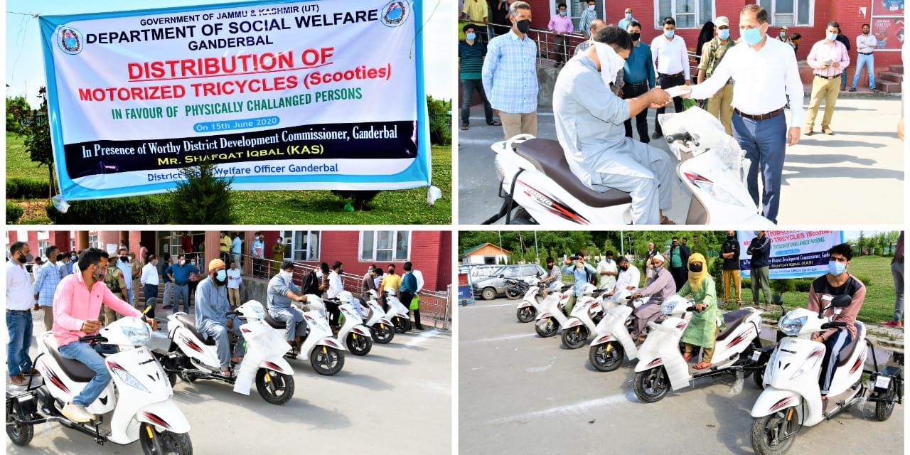 DC Ganderbal hands over scooties to specially-abled persons