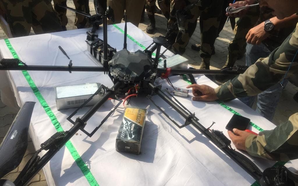BSF shoots down drone in Kathua, M-4 rifle, grenades recovered