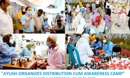 Spread efficacy of Indian System of Medicines among people: DC Ganderbal;AYUSH organizes distribution cum awareness camp at Saloora