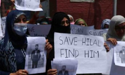 Missing Bemina Scholar’s family holds protests again.