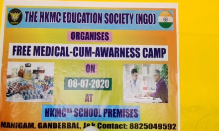NGO HKMC Education Society orgainsed Medical cum Awareness Camp at Manigam