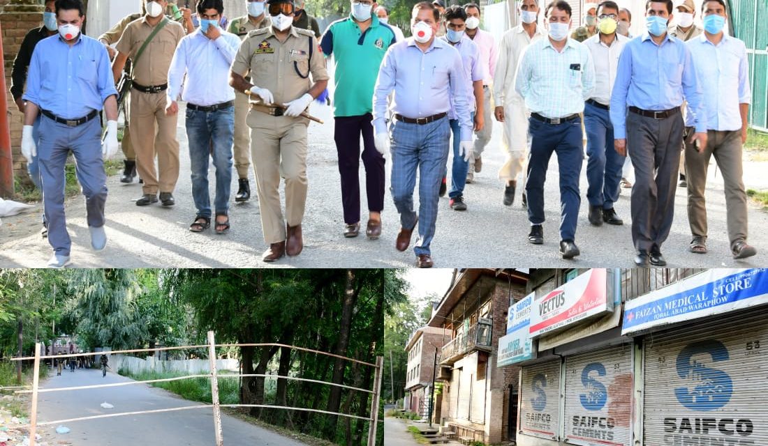COVID-19:DM Ganderbal visits Warpoo red zone area;Directs for strict restrictions, aggressive sampling