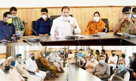 Eid-ul-adha arrangements reviewed at ganderbal Dc briefs trader’s federation, clerics about covid-19 precautions