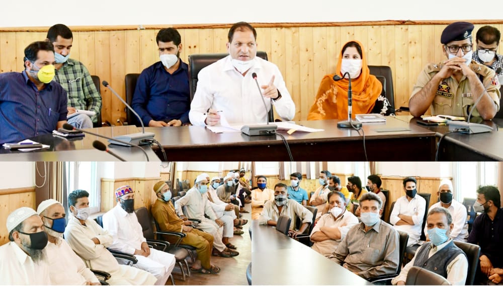 Eid-ul-adha arrangements reviewed at ganderbal Dc briefs trader’s federation, clerics about covid-19 precautions