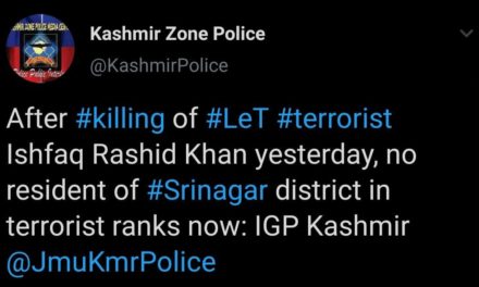 No militant from Srinagar district present in militant ranks after yesterday’s encounter: IGP Kashmir
