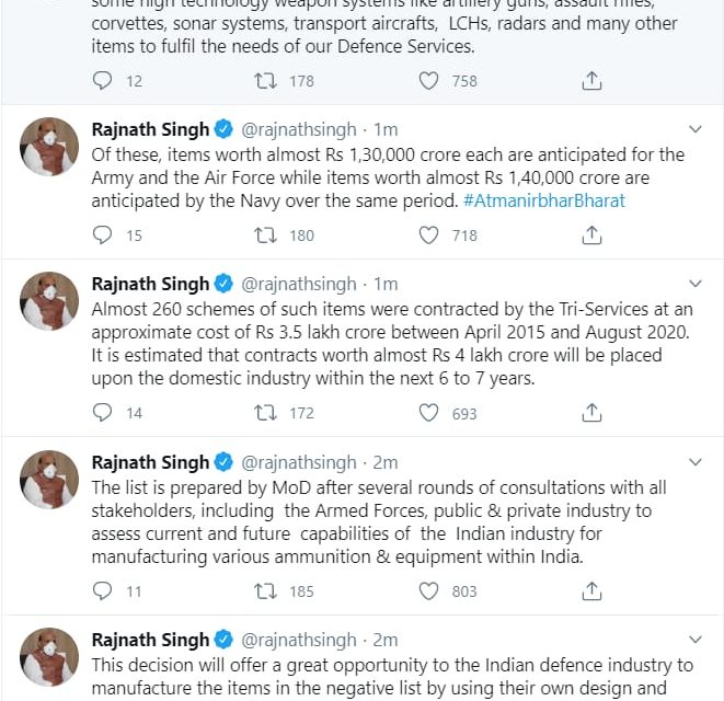 In push for self-reliance, defence ministry to put embargo on import of 101 items