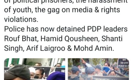 Police detains several PDP leaders in Srinagar
