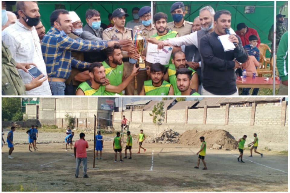 Ganderbal police organised valley ball tournament in Kangan,concludes