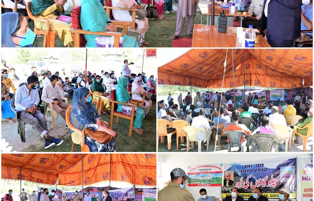 B2V3:Day 3 witnesses multifarious activities in Ganderbal district;DDC visits several Panchayat Halqas