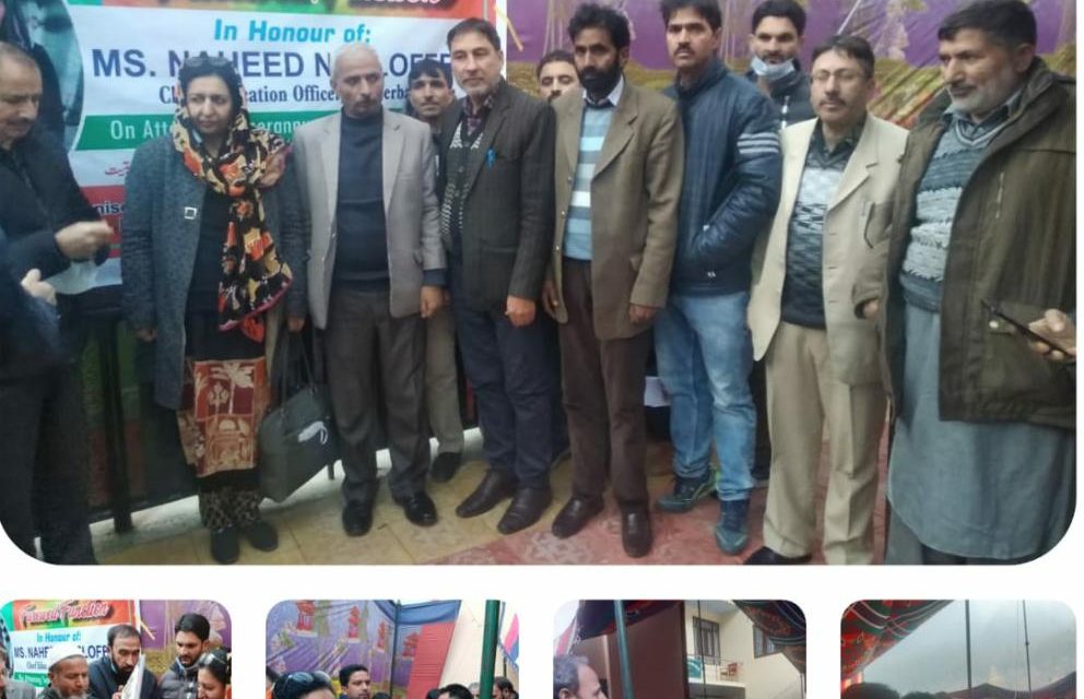 Naheed Neelofar CEO Ganderbal Accorded Warm farewell