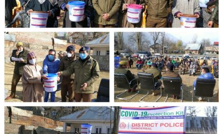 Ganderbal Police distributed COVID-19 protection kits among families living below poverty line