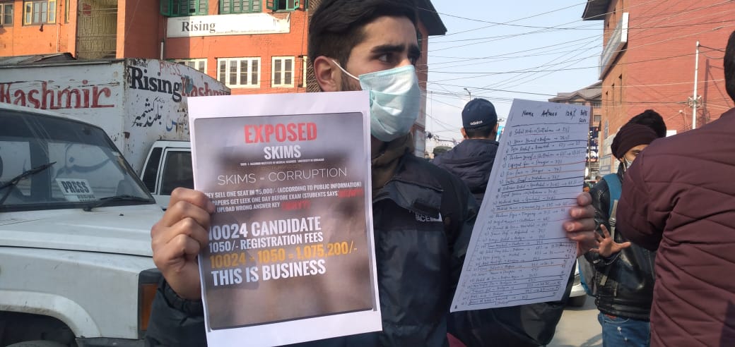 Aspiring Bsc Nursing Students Stage Protest, allege Fraud and Scam in Selection Process by SKIMS Soura