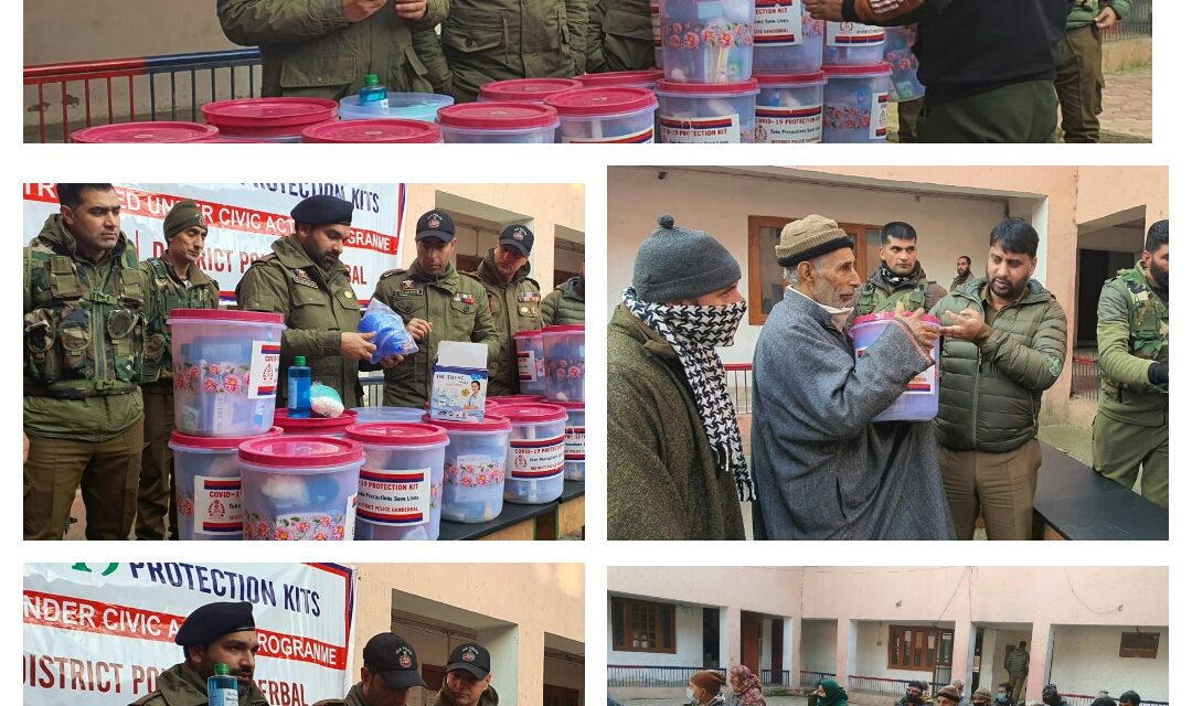Ganderbal Police Distributes COVID-19 Kits Among BPL Families