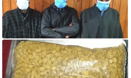 Sopore police arrests 03 drug peddlers; contraband substance recovered