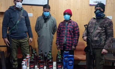 Ganderbal Police arrested two bootleggers with 30 bottles of liquor