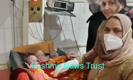 Woman gives birth to triplets in Kupwara area of North Kashmir.