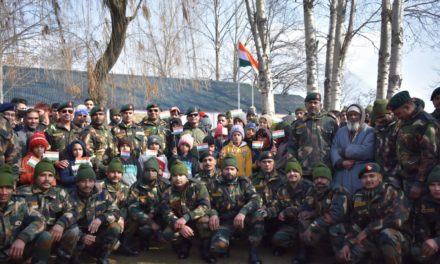 24RR Army celebrating 72nd Republic Day with locals at Kangan