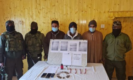 03 LeT Militant associates arrested in Budgam ,arms and ammunition recovered