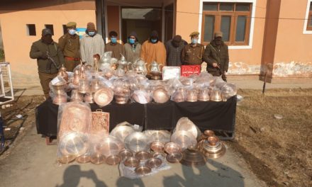 Srinagar Police solved theft case, accused arrested; Stolen property worth lacs recovered