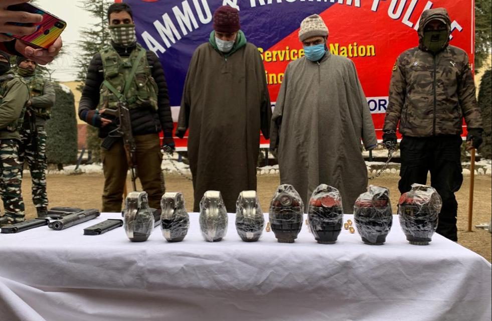 02 JeM militant associates arrested in Bandipora ,Arms and Ammunition recovered