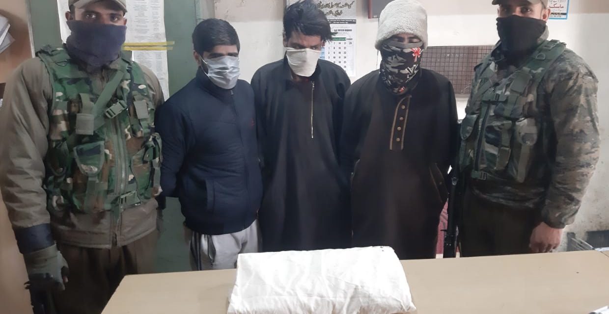 Srinagar Police arrests 03 drug peddlers; psychotropic substance recovered