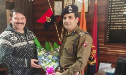 BJP General Secretary Ganderbal hails SSP Ganderbal for receiving “Presidents Police Medal”