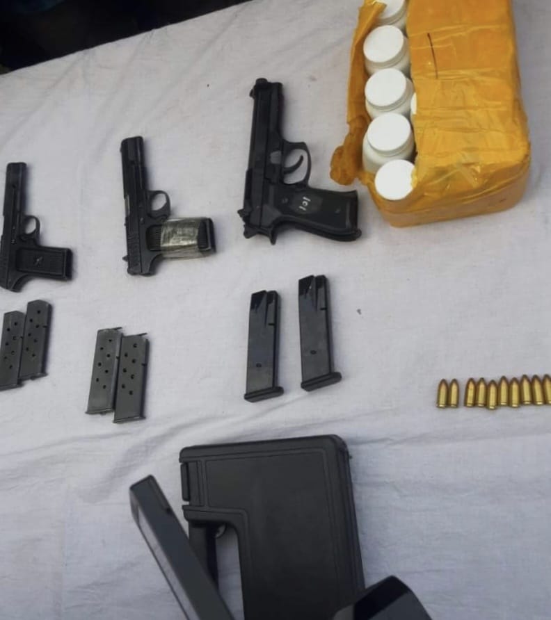 Police recovered arms and ammunition in Samba