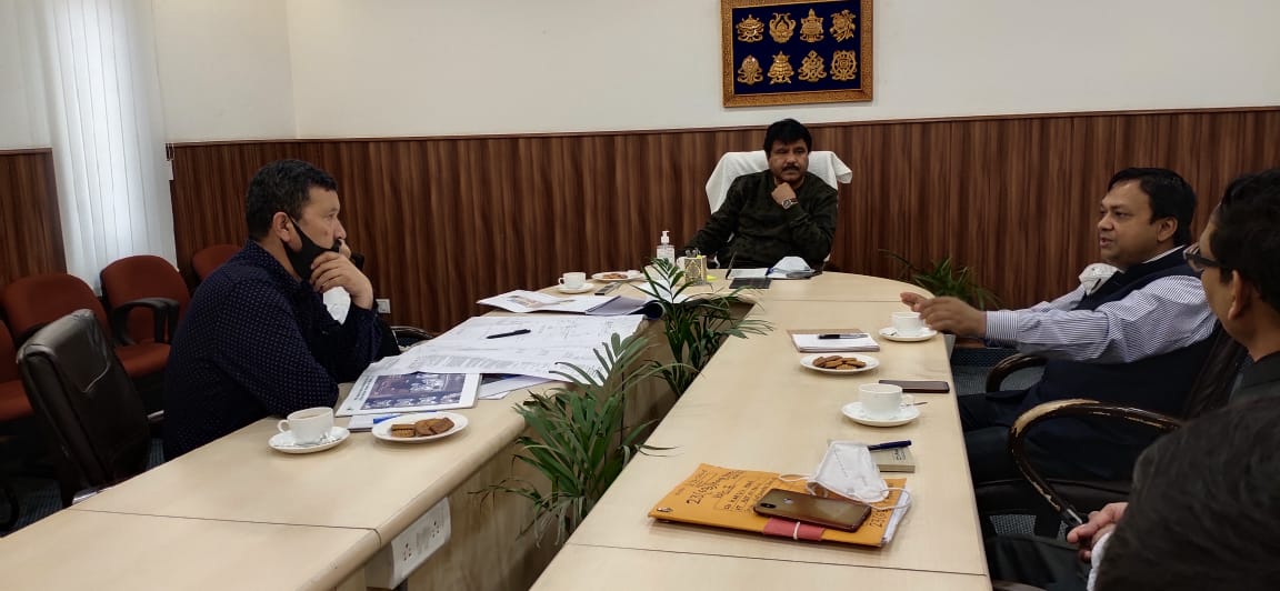 Feroz Khan reviews progress on construction of Kargil Bhawan at Dwarka New Delhi