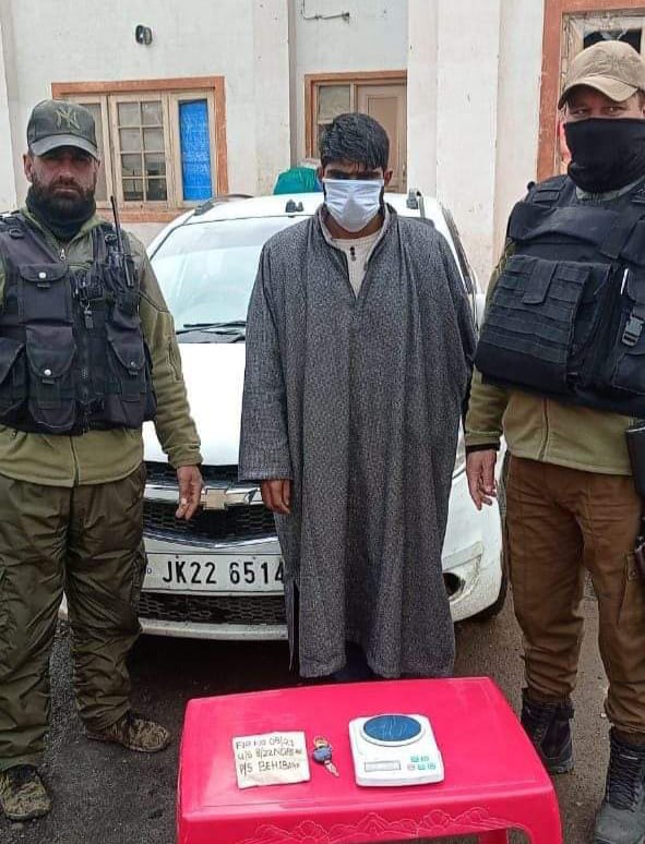 Kulgam Police arrests drug peddler; contraband substance recovered