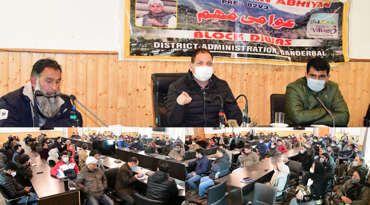 Block Dewas held across Ganderbal district ;DC holds public Darbar at block Ganderbal