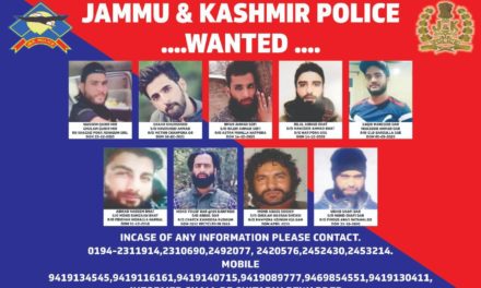 J&K police releases list of 8 wanted militants operating in Sgr, city outskirts