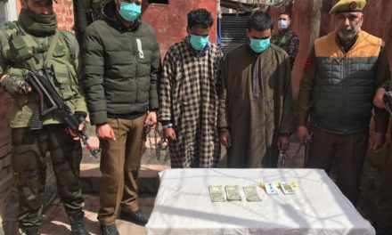 Ganderbal Police arrests 2 gamblers; Seizes stake money along with cards