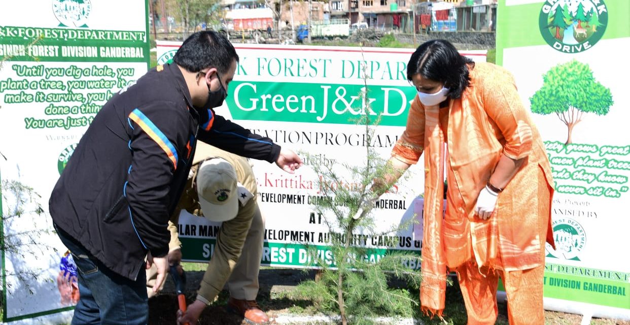 DC Ganderbal initiates plantation drive in Manasbal Development Park.