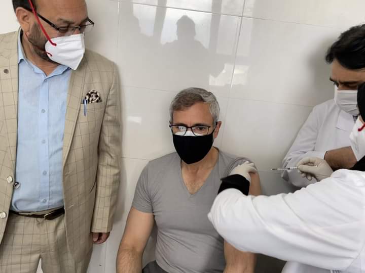 Omar Abdullah gets first dose of COVID-19 vaccine