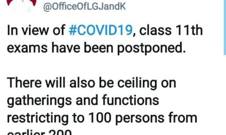 Govt Limits gathering to 100, cancels 11th class exams