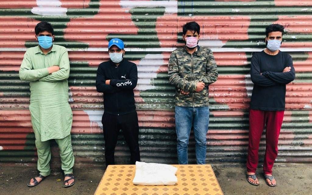 Four chronic peddlers responsible for making youth addict to drugs arrested from North Kashmir’s Sopore