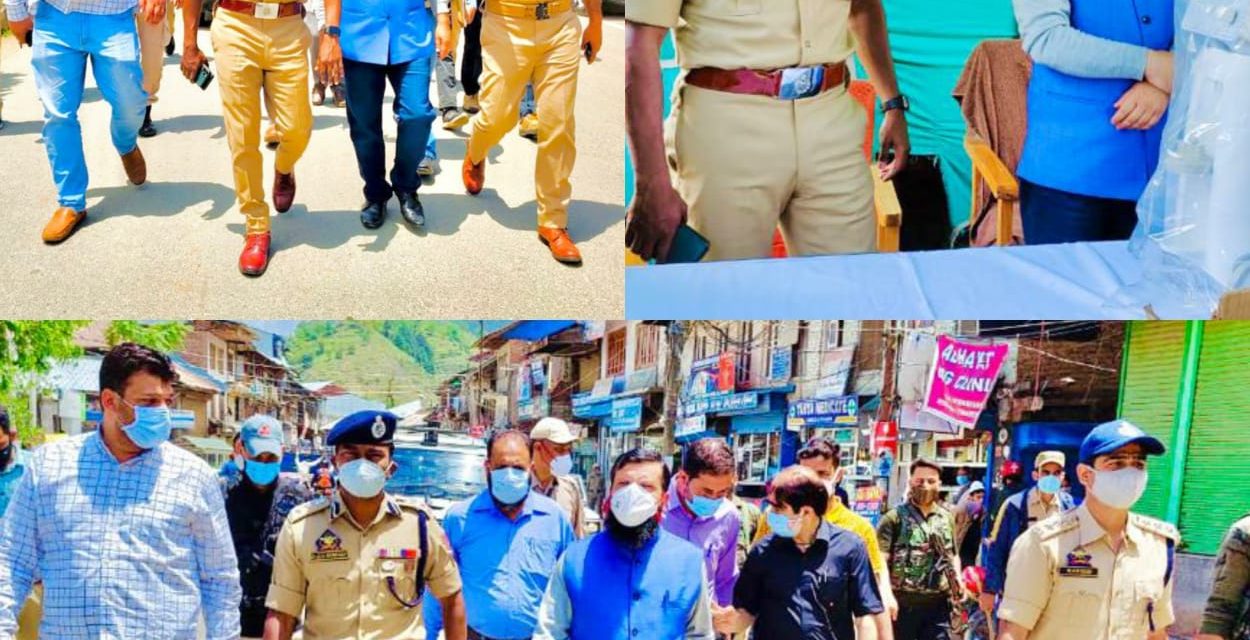 SSP Kupwara Along With Civil Administration Conducted Surprise Market Checking, Ensured Implementation Of Corona Curfew